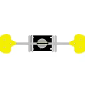 Outdoor Fitness Equipment With Three Yellow Seats Gray Frame And Spring Base