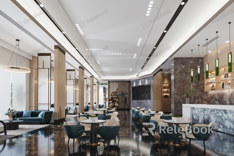 Modern Reception Area Sales Office Sales Center Negotiation Area Rest Area Club Center model