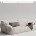 Modern double sofa 3d model