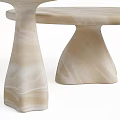 CB2 Espira Milky White Round Table 3d model