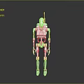 White Humanoid Robot With Mechanical Joints Antenna And Sensor Features