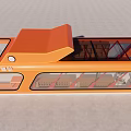 Modern Orange Citizen Service Station With Glass Windows And Contemporary Design