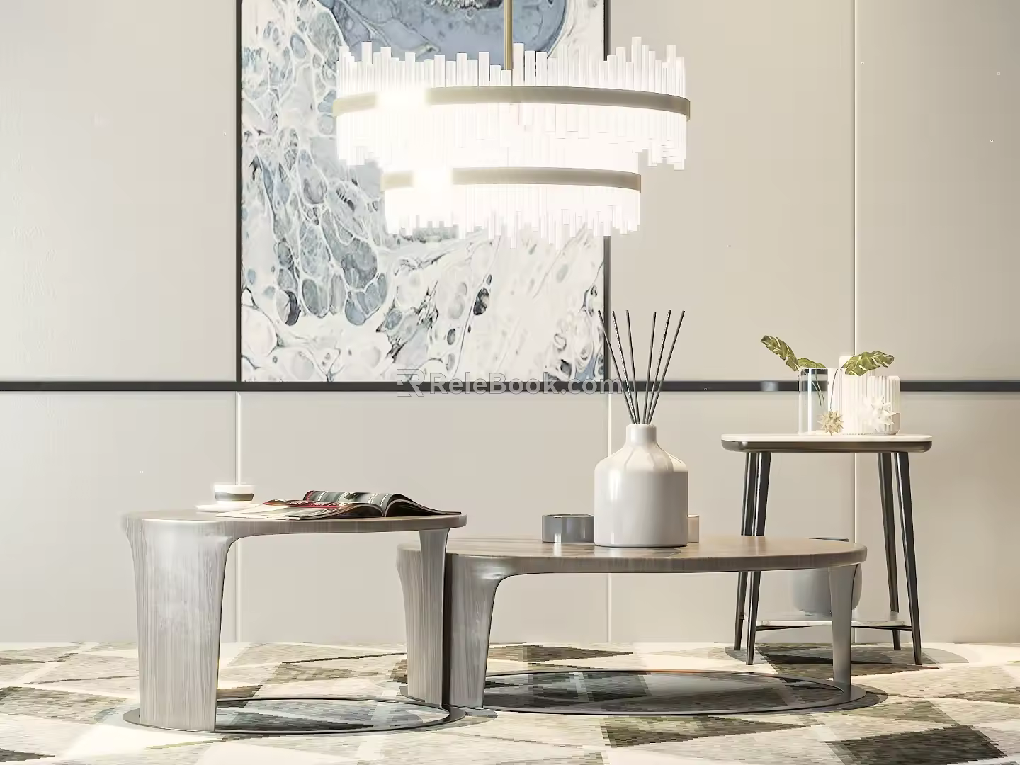 Coffee table side table 3d model