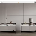 Modern bedside table 3d model