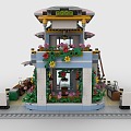 Lego toy LEGO building restaurant house villa mansion 3d model