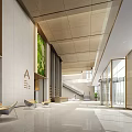 Office lobby 3d model