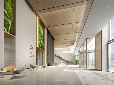 Office lobby 3d model