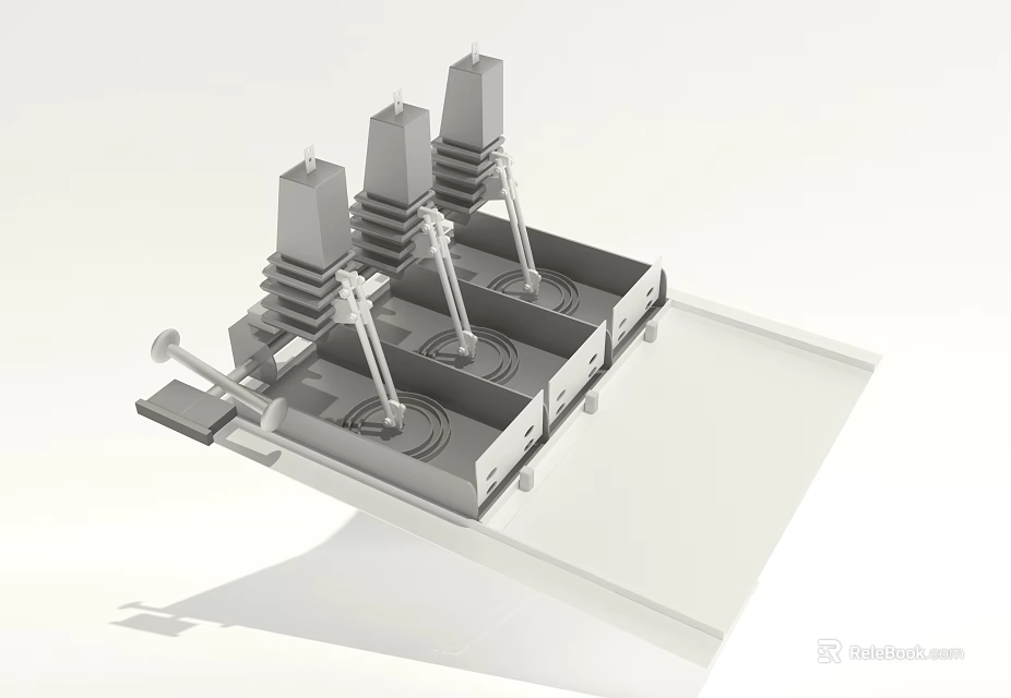 Industrial Electrical Switchgear Equipment Featuring High Voltage Circuit Breakers And Metal Enclosure 3d model 