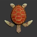 Modern Fish Little Turtle Green Turtle Big Turtle Black Turtle 3d model
