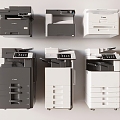 Smart Printer Copier Scanner Fax Machine Laser Printer Office Supplies 3d model