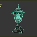 Antique Brass Outdoor Lantern Featuring Glass Panel And Square Design