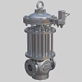 Industrial Stainless Steel Valve With Cylindrical Body Lifting Ring And Flange Connections