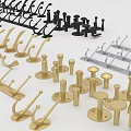 Different Types of Metal Hooks in Gold Silver Black with Various Designs