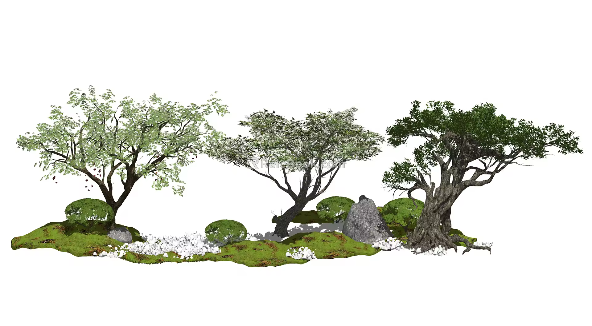 Modern Tree Landscape Tree Banyan Tree Arbor Plant 3d model