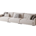 Modern Multiplayer Sofa Three-Seat Sofa 3d model