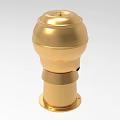 Elegant Golden Metallic Ornament Decoration Set With Smooth Round Design