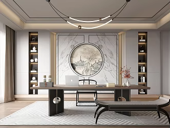 New Chinese Style Study 3d model