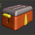 Red And Yellow Toaster With Silver Top Two Slots Modern Electric Design