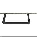 Modern Coffee Table With Marble Top And Black Metal Frame In Living Room