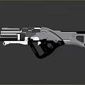 Futuristic Sci Fi Pistol With Silver Black Metallic Finish Advanced Design And Reflective Reflection