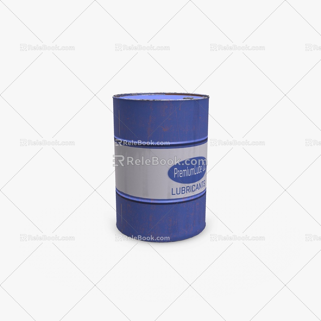 Water Bucket Oil Bucket Iron Bucket Container Bucket Blue Oil Bucket 3d model