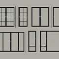 Modern casement window 3d model