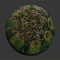 Natural Style Green Circular Decorative Ornament Set With Floral Pattern For Home Decoration