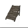 Wooden Slatted Chaise Lounge With Sturdy Frame For Outdoor Relaxing Natural Style Furniture
