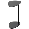 Modern Minimalist Side Table With Round Top And Black Metal Frame 3d model
