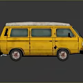 Modern bus minibus minivan driverless bus 3d model