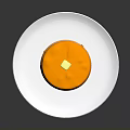 Stacked Pancakes on a White Plate Topped with Yellow Syrup and Butter