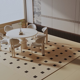 Modern table combination 3d model