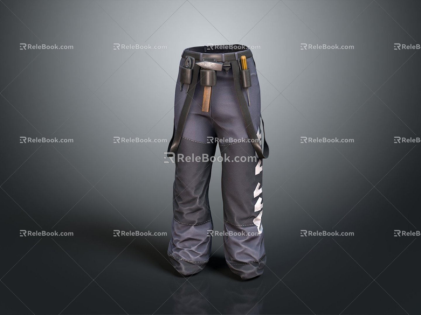 Jeans Straight Pants Khakis Bloomers Wide Leg Pants Flare Pants Pencil Pants Cargo Pants 3d model