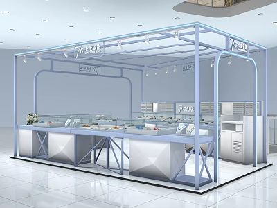 Modern Jewelry Store Jewelry Showroom Jewelry Cabinet 3d model