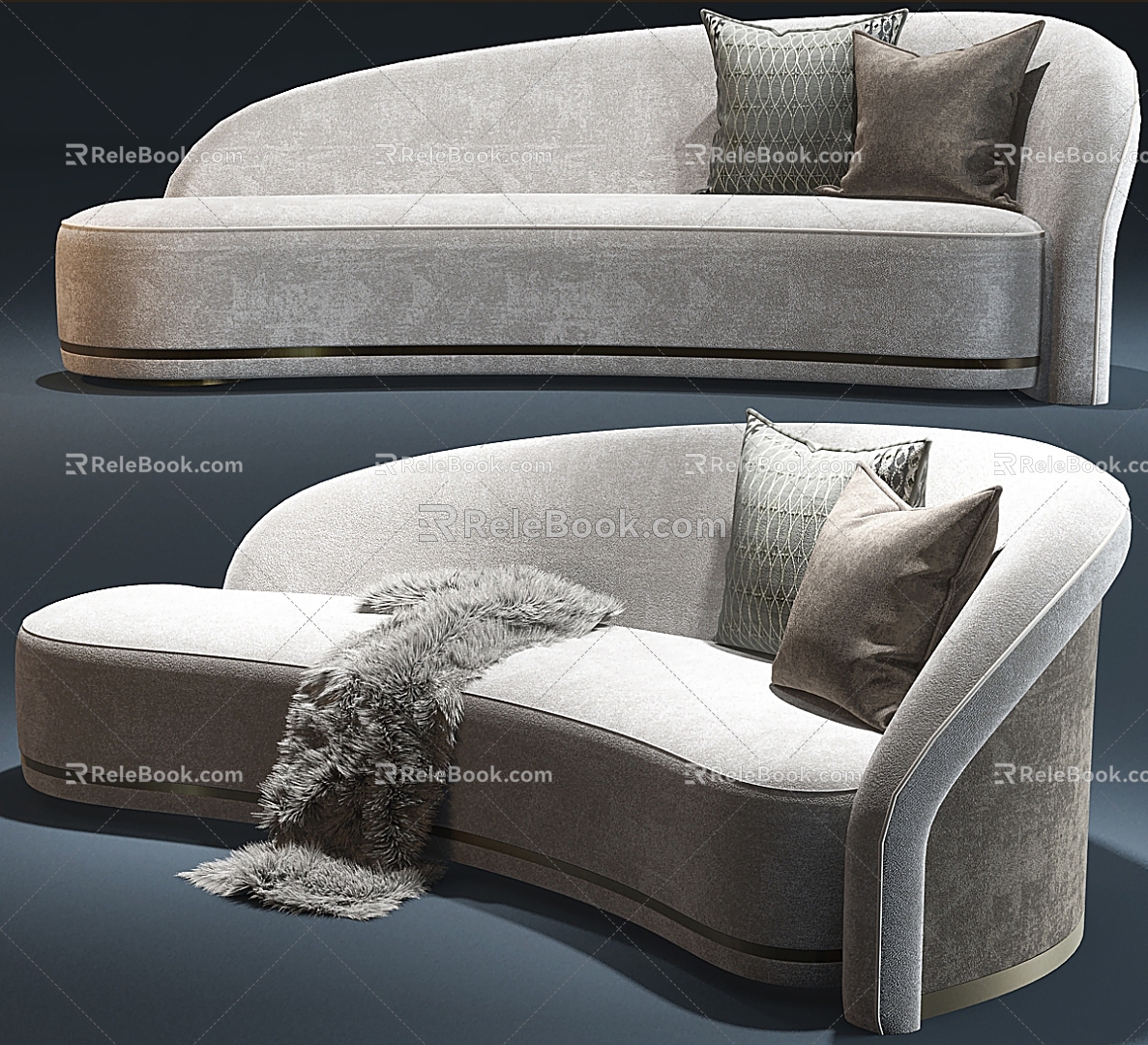 Casual Sofa Casual Sofa Living Room Sofa Multi-Person Sofa Pillow Pillow Home Furniture Simple 3d model