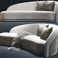 Casual Sofa Casual Sofa Living Room Sofa Multi-Person Sofa Pillow Pillow Home Furniture Simple 3d model