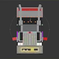 Electric Toy Truck Building Block Style With Colorful Container Red Blue White And Purple Wheels