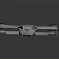White Drone With Four Propellers Featuring Orange Tipped Blades And Modern Design