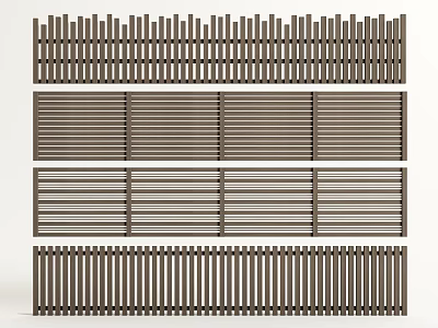 Variety Of Fence Designs For Outdoor Use 3d model