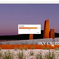 Orange Landscape Wall At Sky Crossing With Purple Sky And Desert Plants