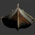 Traditional Wooden Boat Structure As Water Transportation Vehicle With Classic Design