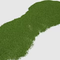 Lush Green Grass Covered Micro Terrain for Natural Landscaping Design 3d model