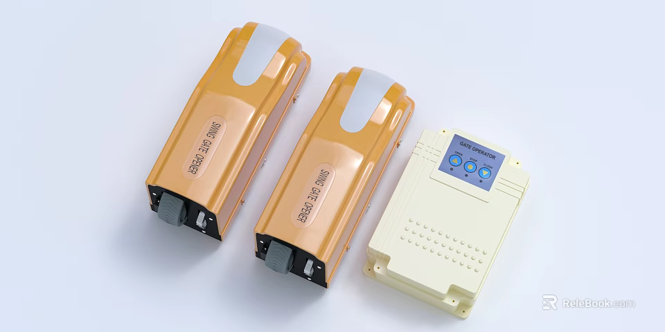 Industrial BMS 200 Equipment Modules and Control Unit with Display and Buttons 3d model 