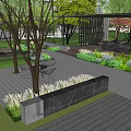 Modern Outdoor Pergola Design With Wooden Deck Black Stools And Ambient Lighting