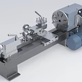 Industrial Lathe Machine With Motorized Spindle Chuck And Precision Metal Working Bed
