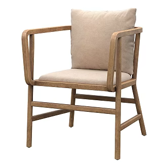 Nordic Simple Single Sofa 3d model