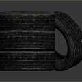 Decorative Ornament Set with Three Stacked Tires and One Tilted Tire