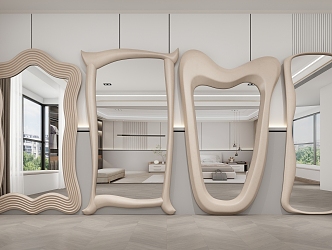 Modern Light Luxury Mirror 3d model