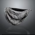 Soft Layered Gray And White Fur Scarf Warm Stylish Winter Fashion Accessory