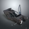 Futuristic Concept Car With Open Doors Dark Exterior And Modern Interior Design